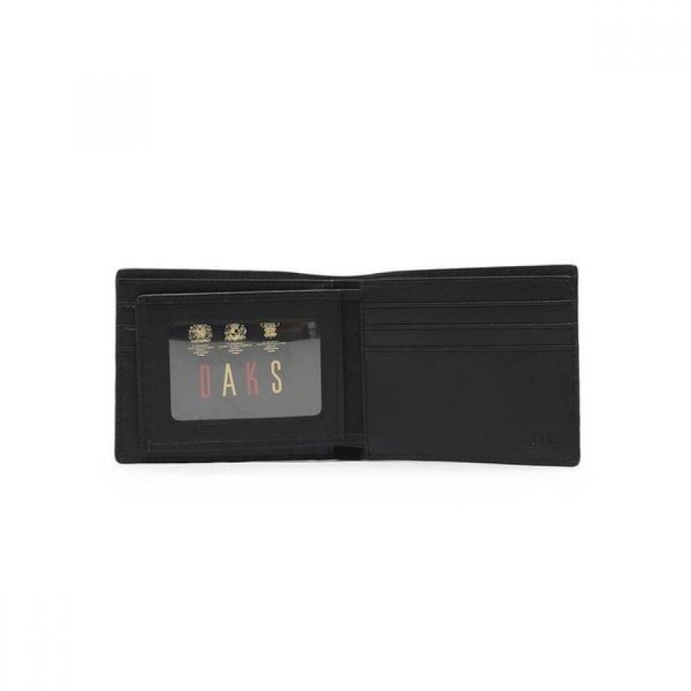 Daks Black Dd Logo Matte Leather Bifold Wallet Dbwa2f363