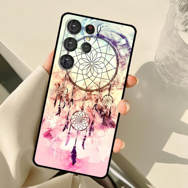 Dream Catcher Feather Wolf For Samsung Galaxy S23 S22 Ultra S21 S20 FE S8 S9 S10 Note 10 Plus Note 20 Ultra Phone Case
