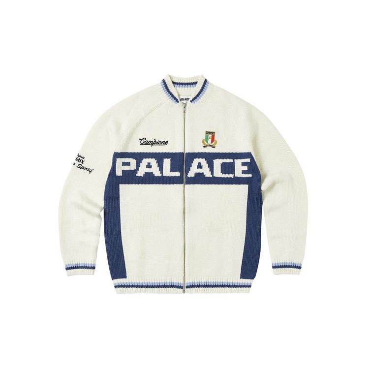 

Palace SS23 Spring Collection Embroidered Vintage Loose-Fit Knit Sweater Men Tops White P23KW005
