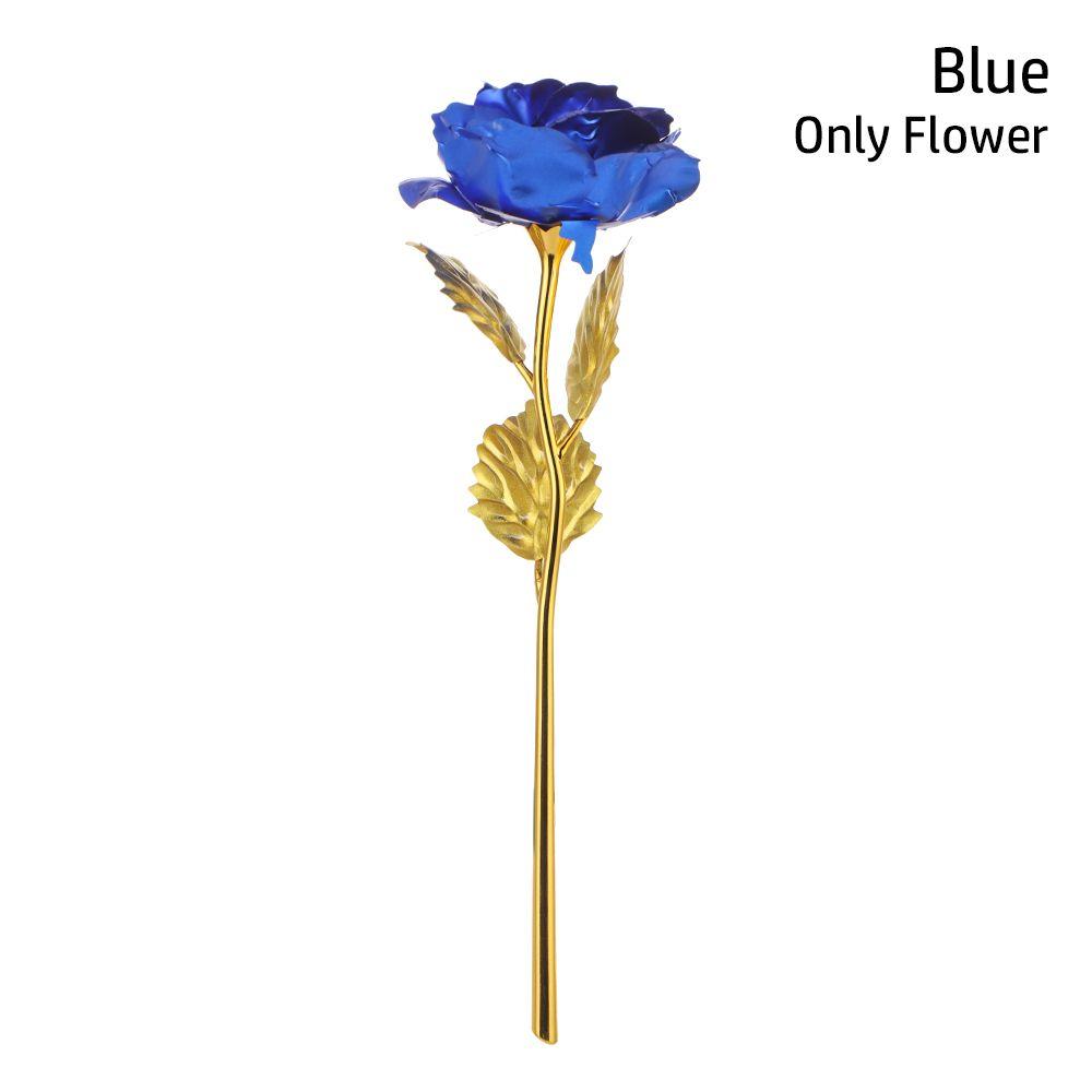 Hjemmeinnredning elsker gaver dyppet lang stilk Valentinsdagsgave 24K gullfolie Rose Flower Håndverk