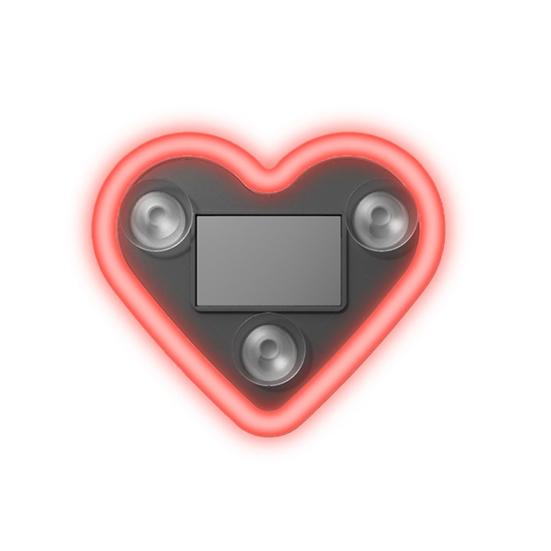 Solar Heart Shape Neon Light for Car Window Waterproof LED Mood Lamp with Suction Cup Romantic Atmosphere Decor