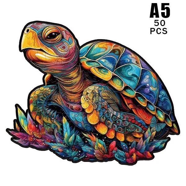 Wooden Jigsaw Puzzle for Adult And Kid Toy Elephant, Wolf Wooden Animal Puzzle Round Educational Toys Festival Gift