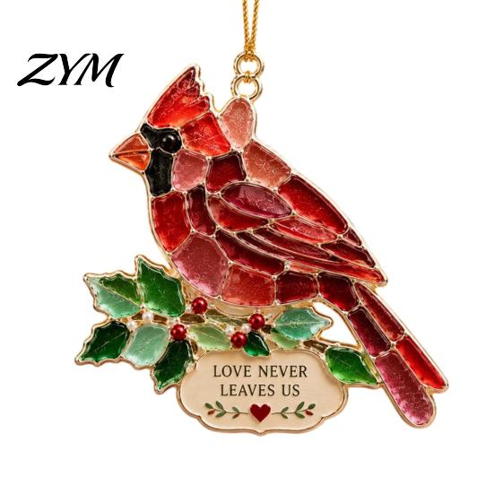 Coastal Style Holiday Decor 2Pcs Sea Glass Christmas Ornament, Seaglass Heart Bird Angel Tree Star Party Decoration Snowman Pendant, Handmade