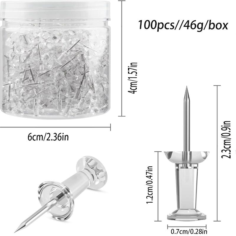 100 szt./pudełko Różne Szpilki do Tablicy Wielokolorowe Plastikowe Szpilki do Wciskania Tablica Korkowa Biuro Szkoła Artykuły Biurowe