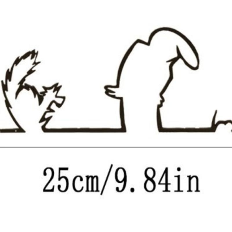 

1pc Metal Wall Decor, Install by yourself-with holes,Animated Themed Home Decor Wall Art, Funny Minimalist Line Art
