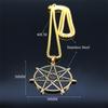 Witchcraft Astrology Stainless Steel Chain Necklaces 7 Point Star Gold Color Pendant Necklace Women/Men jewlery acier N531S02