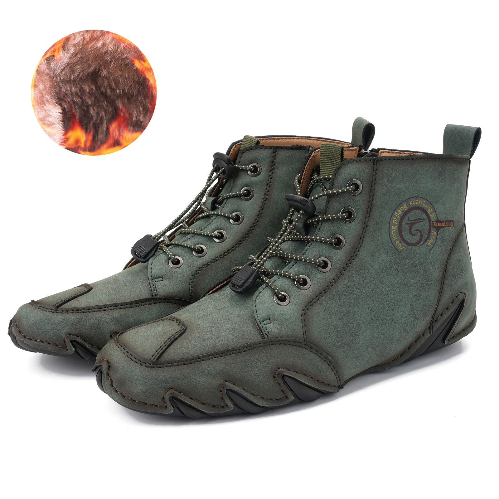 

Amazon горячие продажи осень и зима новая внешняя торговля большой размер высокие кроссовки повседневные бархатные ботинки Мартина теплые мужские туфли 48