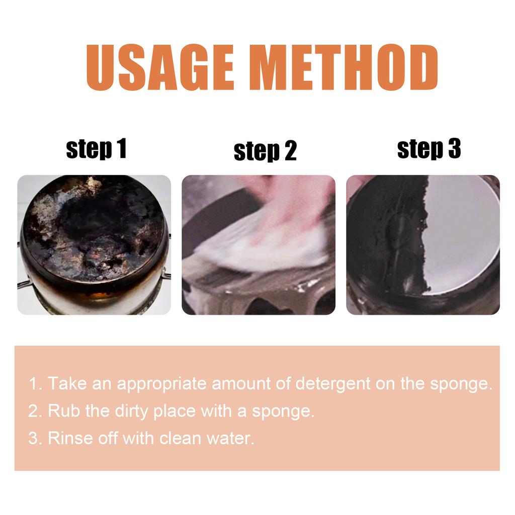 Jue-FisHeavy-Duty Kitchen All-Purpose Cleaner Cream - Soot Oil Grease Grime Remover for Hood Sink Oven - Bathroom Sink Degreaser