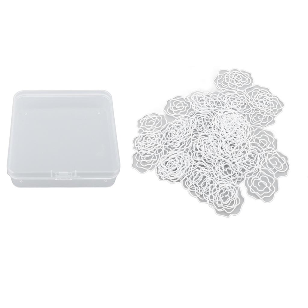50pcs Paper Clips Cute  Shaped Decorative Metal Paperclips with Storage Box for School Office