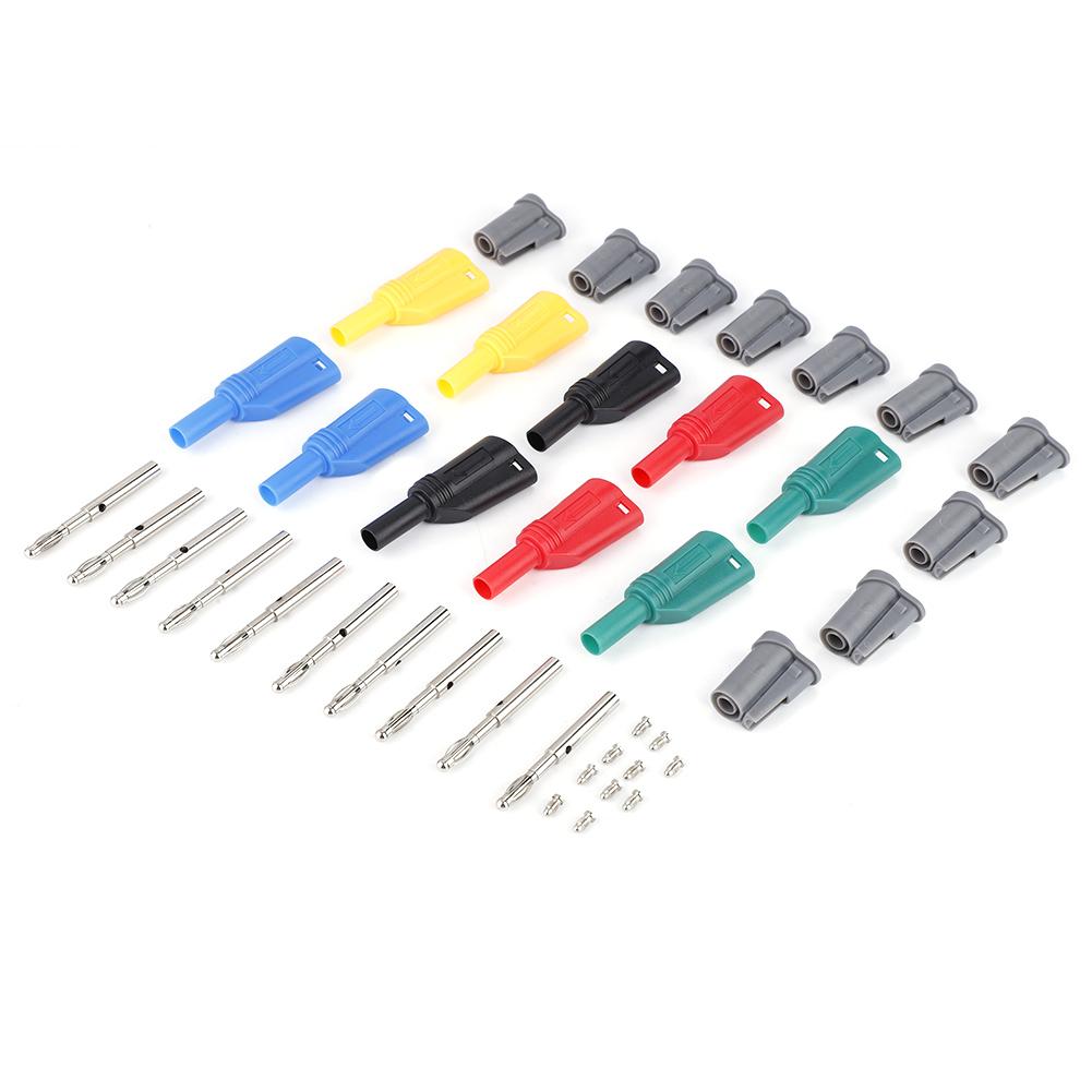 10sets P3005 Welding Assembled Screw Fixing 4mm Banana Plug Multimeter Connector