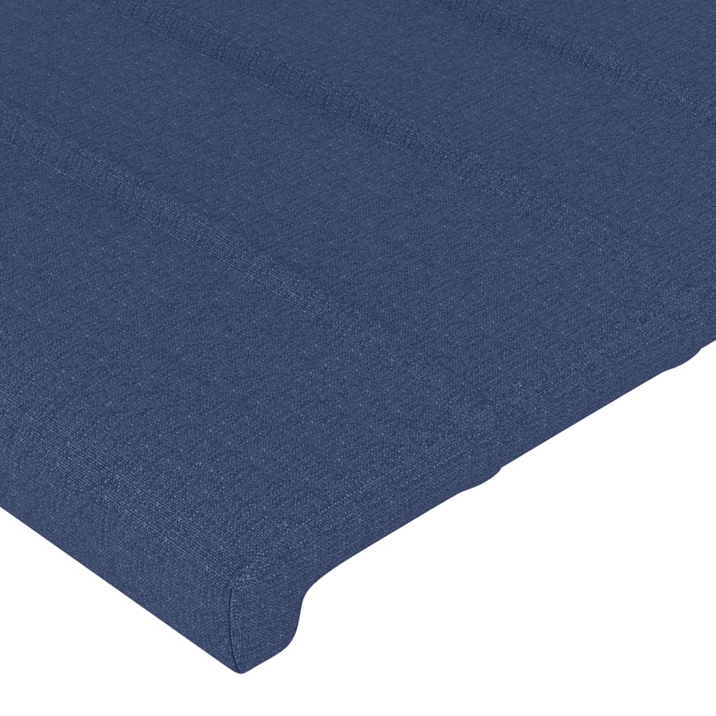 Vidaxl LED Bed Headboard, Blue, 203X16X118/128 Cm, Fabric