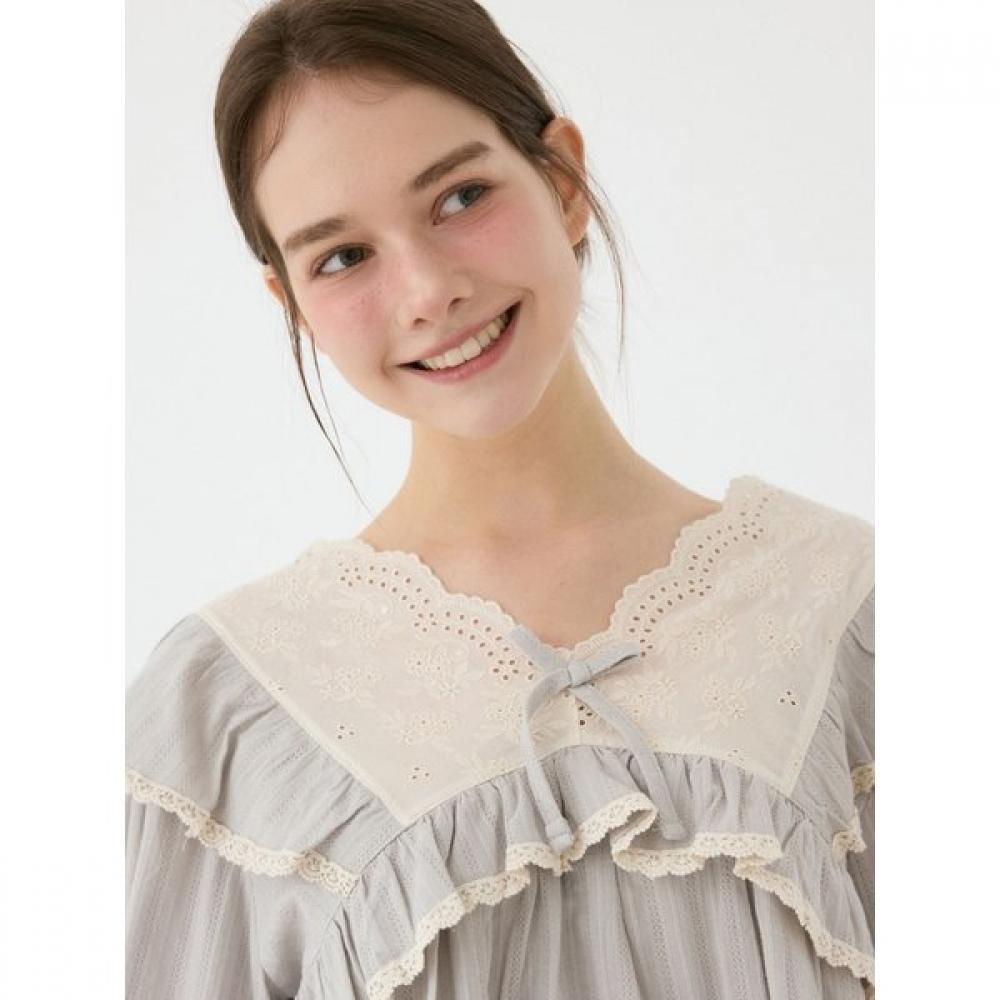 Lunaluz Women S Cotton V Neck Long SleeVe Two Piece pajamaS Grace