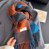 Exquisite The Striped Checkered Large Shawl Exudes An Elegant and Noble Style. It Is A Warm Autumn and Winter Scarf with A High End Touch 