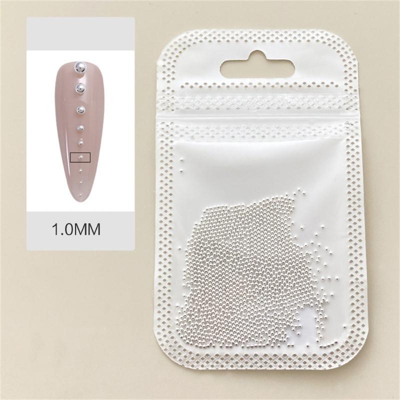 Multi-Size Nail Caviar Beads Micro 3D Nail Art Decorations Mini Metal Nail Beads Nails Jewelry DIY Nail Designs Gifts