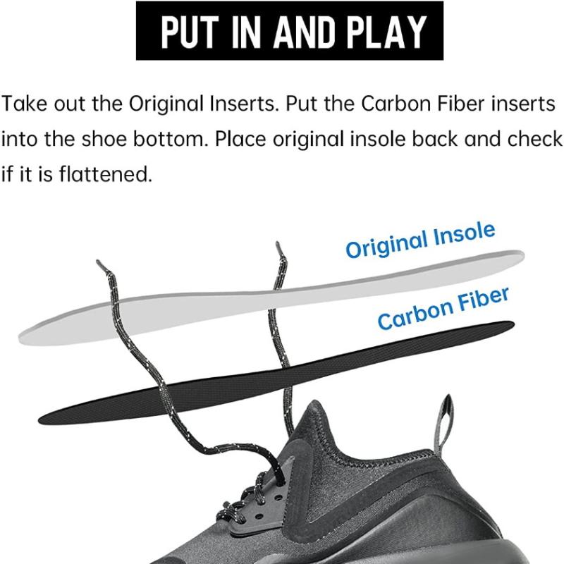 Carbon Fiber Insole For Men Running Sports Foot Insert Breathable Shoes Pads Female Sport Shoe-Pad Orthotic Shoe Sneaker Insoles