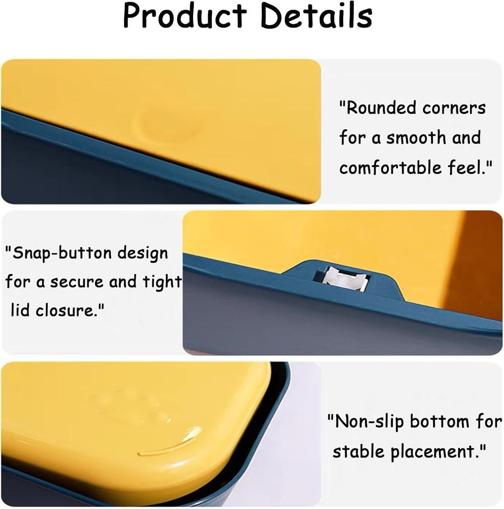 Cat Litter Trash Can Mini Countertop Cat Litter Disposal Bin with Press Type Lid Pet Poop Trash Can