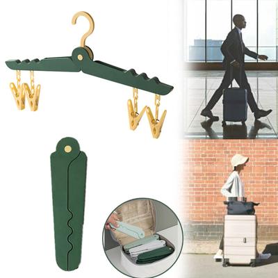 Portable Hangers for Clothes Travel Folding Telescopic Mini Clothes Drying Rack Save Space Wardrobe Organizer for Clothes