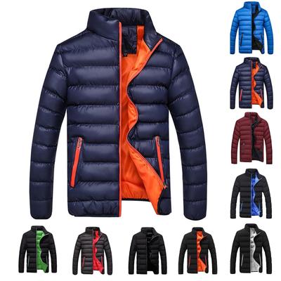 Herren Winter Gepolsterte Mäntel Warm Slim Fit Oberbekleidung Dicke Freizeitjacke Stehkragen Leichte Oberbekleidung Für Mann Komfort Hombre