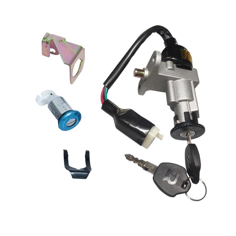 1PCS 4 Pins Motorcycle Ignition Switch Lock Set With 2 Keys For Moped Scooter 50cc 150cc GY6 Taotao Jonway Roketa Accessories