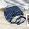 Damen Washed Denim Tasche Umhängetasche Schultertasche