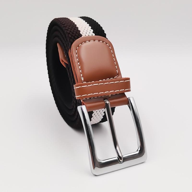 Small Elastic Braided Belt Elastic Student Canvas Belt Universal Style for Men and Women
