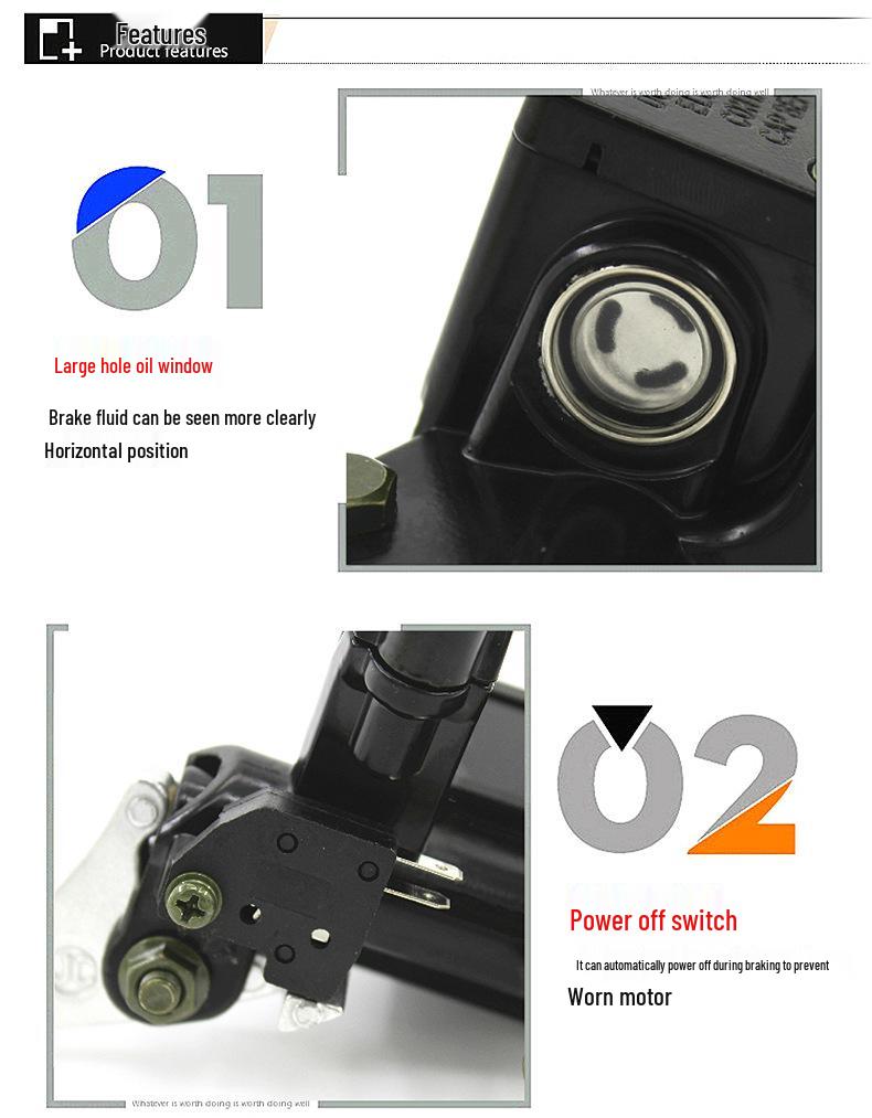 Cilindru principal de frână hidraulic pentru motociclete electrice