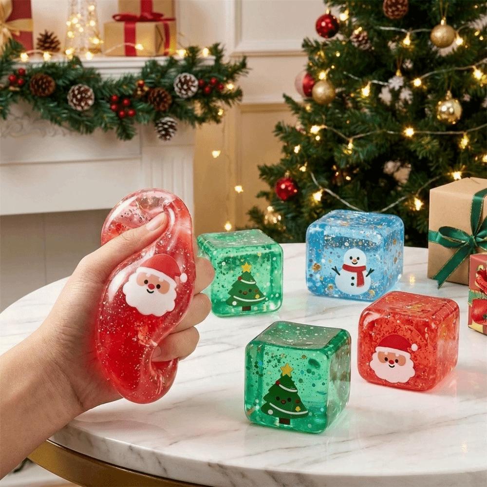 Slow Rebound Christmas Cube Squeeze Toy Lightweight Squeeze Fidget Toy For Office Workers