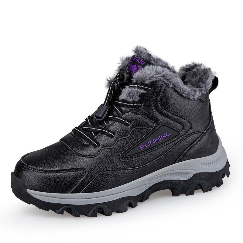 

Men s Winter High-Top Cotton and Leather Snow Boots for Elders 40 фіолетовий/чорний