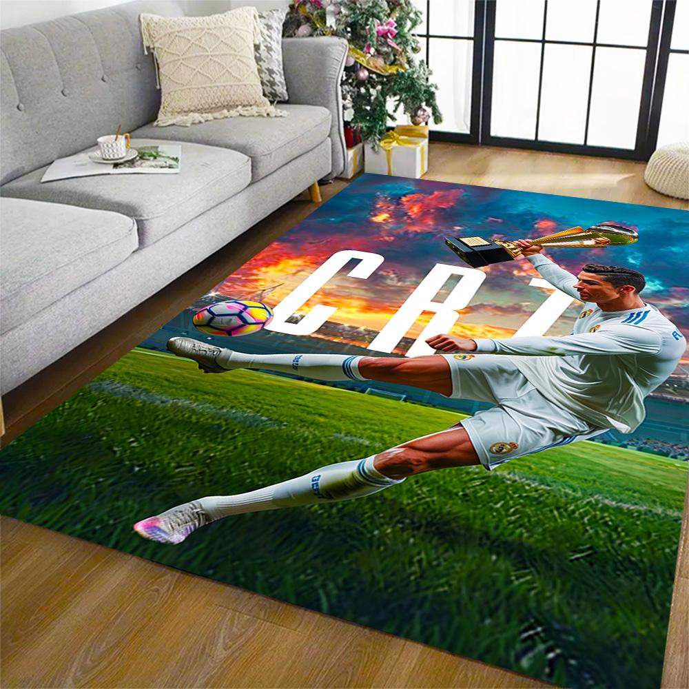 Ronaldo's Fitness Journey Carpet Suitable for Dining Room Entryway Decorate room Outdoor Anti-slip Rug Anime Office Decor Spiritual Gift