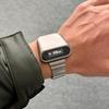 BENLY DESIGN Unique Metal Digital Wristwatch for Men with OLED Display, Raise to Wake Function, Stainless Steel Strap, Silver, Retro Vintage Style