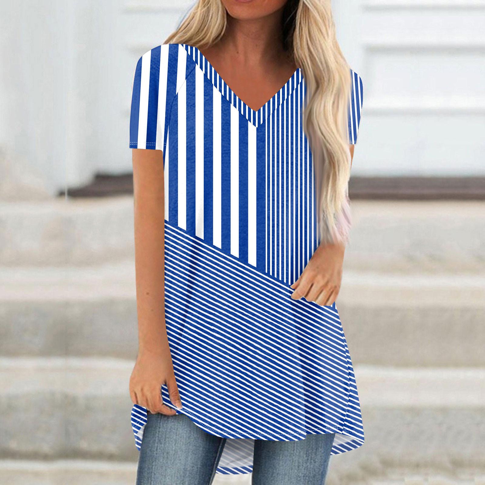 

Женские плиссированные свободные топы с короткими рукавами Плюс размер Повседневные топы с V-образным вырезом и короткими рукавами Повседневные летние футболки Женские топы Футболки Рубашки M