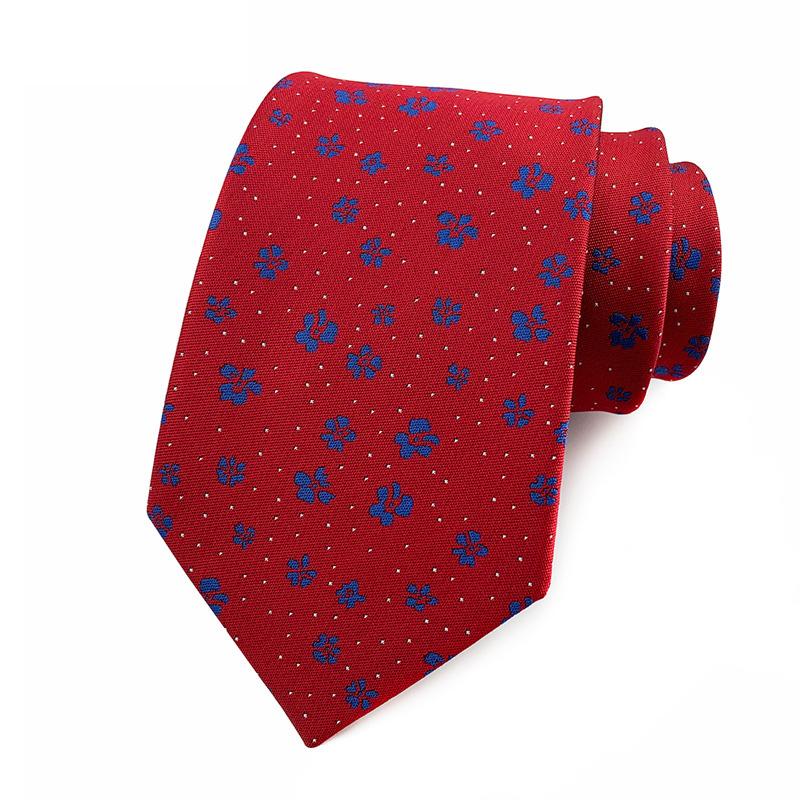 New Men's Classic Floral Dot Tie Luxury 8cm Jacquard Neck Tie Necktie For Men Business Wedding Party Daily Wear Accessory