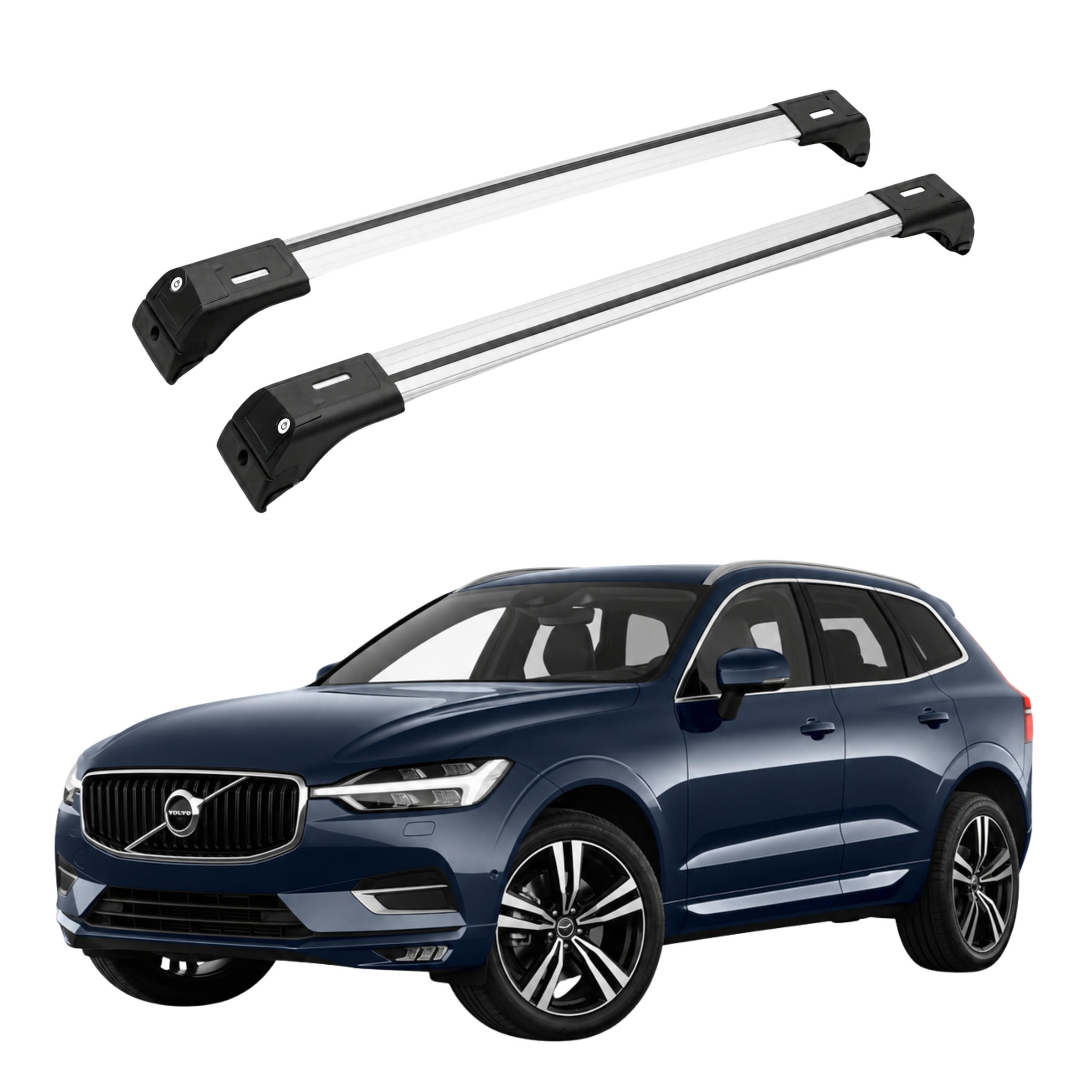 Roof rack with integrated rails for