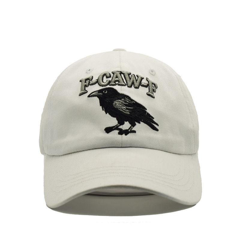 F-CAW-F Crow Embroidered Hat Casual Design Adjustable Baseball Cap Gifts for Men Women GZW