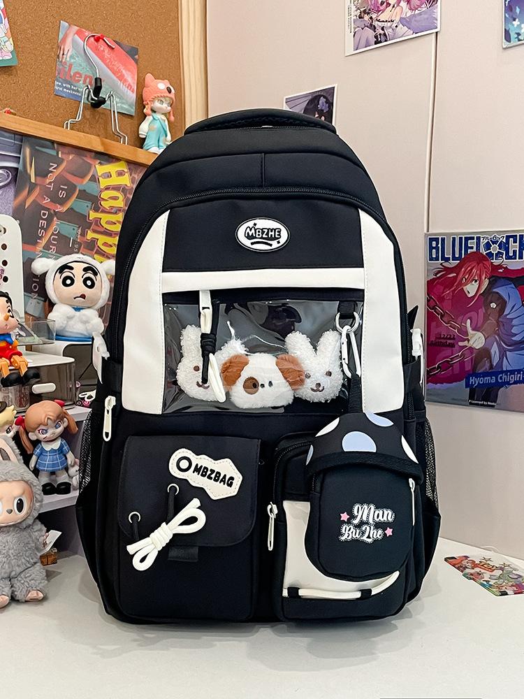 Schoolbag Japanese Ins New High-value Fresh and Sweet Dopamine Backpack Junior High School Students Lightweight Large-capacity Backpack