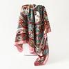 Silk scarf large square scarf women's new Middle East retro printing satin scarf 91cm headscarf wholesale customization