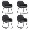 Day and Night - Day and Night Dining Chairs 4 Units Black Fabric
