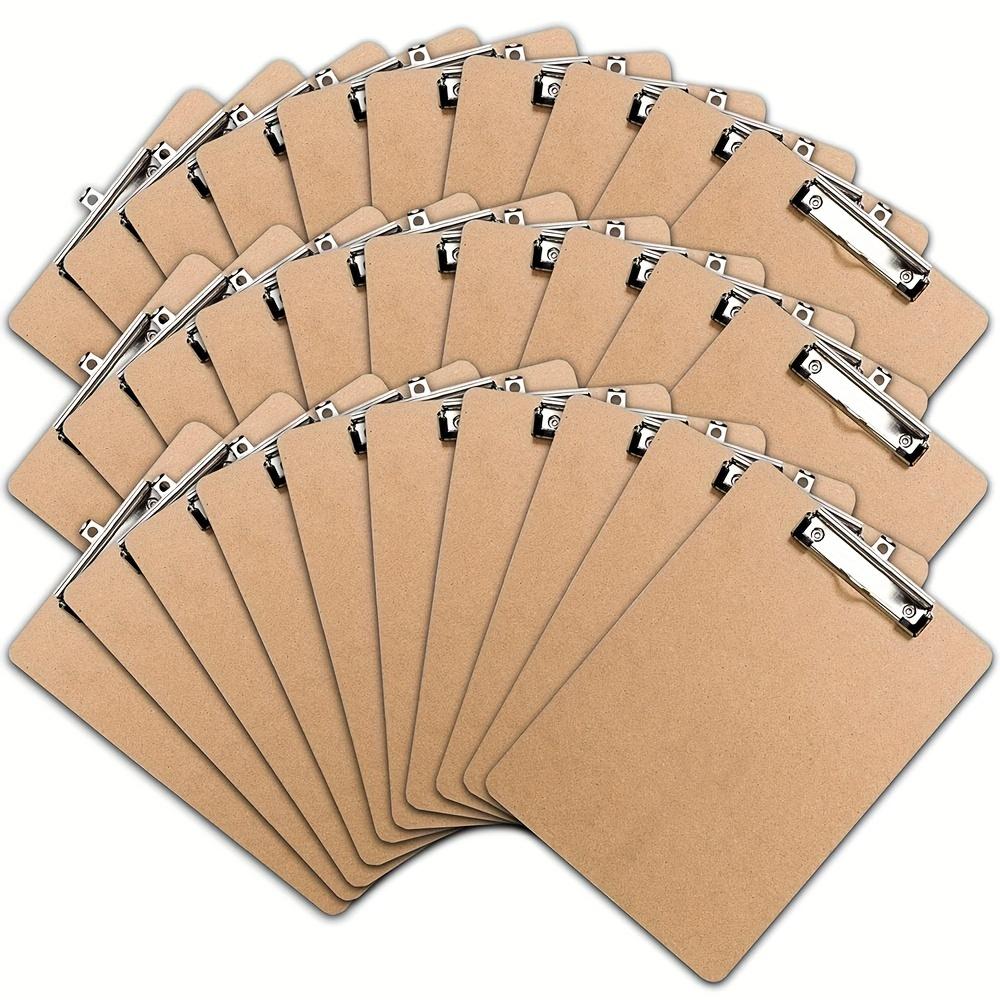 10pcs A4 Fiberboard Clipboards with Clamps - Durable Writing Pad Boards for Students, School and Office Supplies