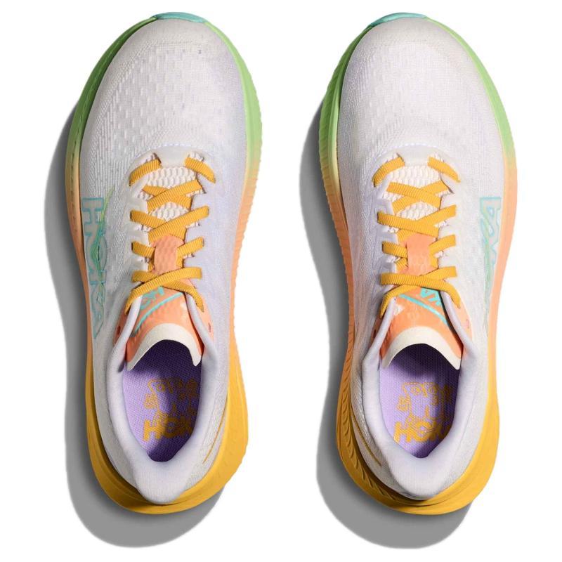 HOKA ONE ONE MACH 6 Breathable Low Top Running Shoes Women's White Orange Sneakers 1147810-FTST