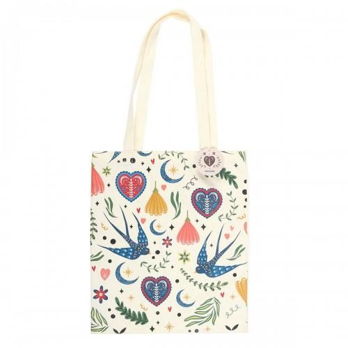 Something Different Folk Print Polycotton Tote Bag