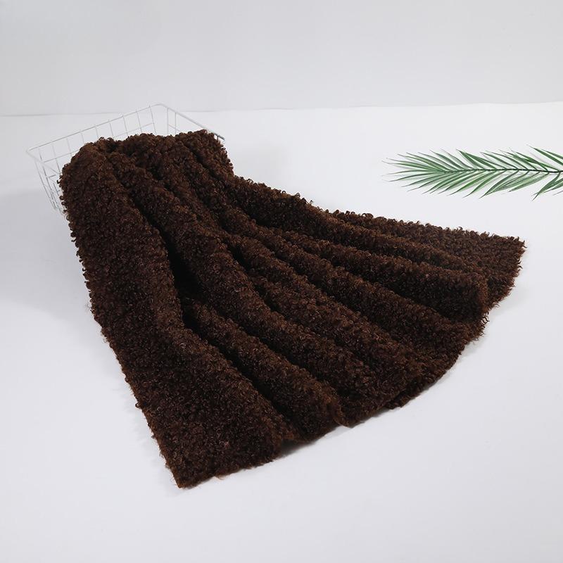 

100x160cm Imitation Sheep Plush Fabric Super Soft Large Particle Sheep Curly Wool Cotton Fabric for Handmade DIY Pillow Cloth 100x160cm