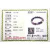 Natürlicher Edelstein Lila Fluorit Perlen 8mm Rund Kugel Strang Armband Frau Handarbeit Schmuck Unikat Geschenk