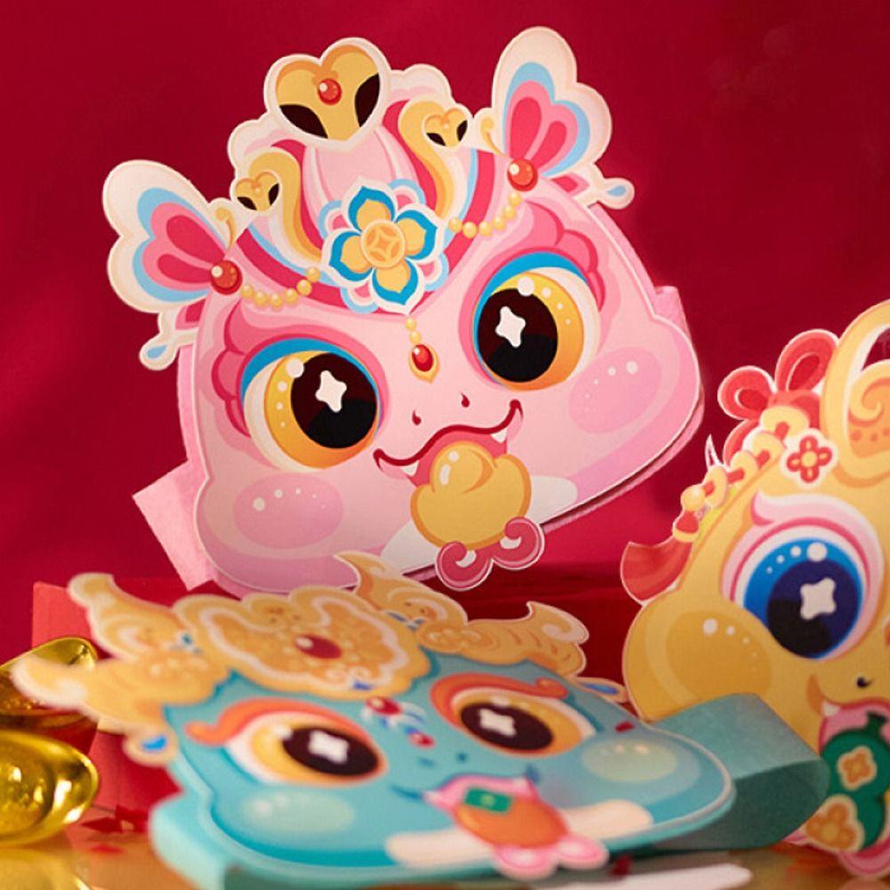 Cute Zodiac Snake Head Hat Traditional New Year Party Headgear  Boy Girl Gifts