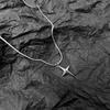 Women's Titanium Steel Star Cross Pendant Necklace - Versatile, Sweet, Cool Style with Snake Bone Chain