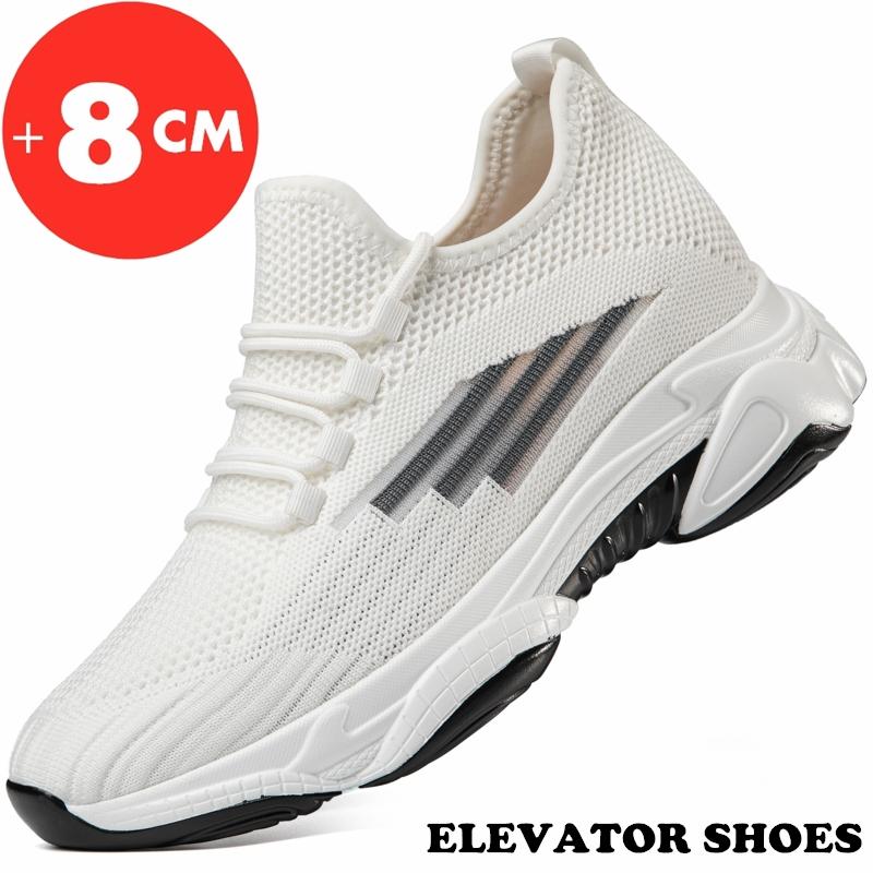 

Модная мужская обувь на платформе Модные уличные повседневные кроссовки Обувь для увеличения роста для мужчин Стелька для увеличения роста 8 см Обувь на платформе 42 белый