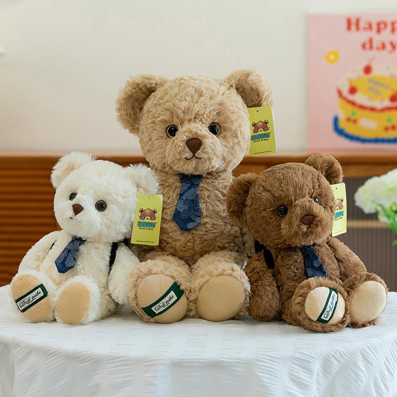 Plush Teddy Bear Toy With Backpack And Tie Design For Girls And Kids Gift