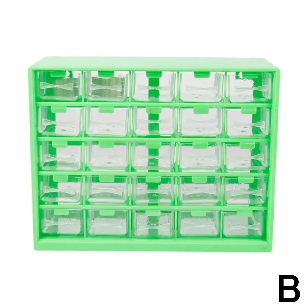 25 Multi-grid Drawer Parts Box Wall-mounted Screw Classification Electronic Tool Storage Component Box Tool Box Compon D8c6