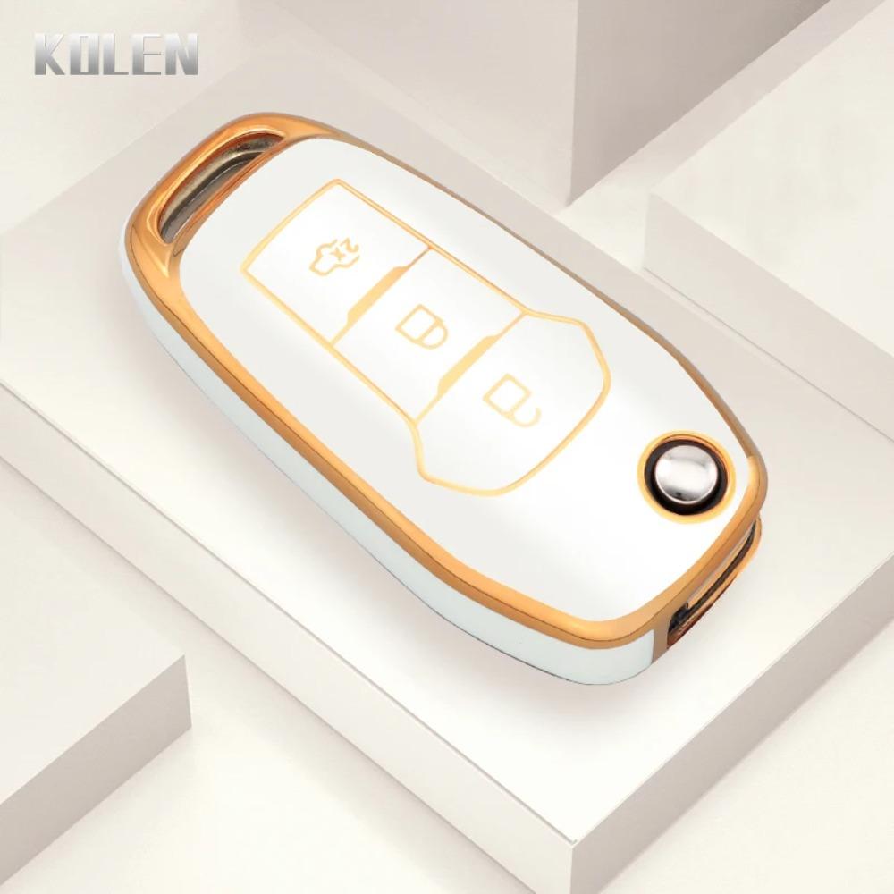TPU Car Flip Key Case Cover Shell for Ford Fusion Fiesta Mondeo Ecosport Kuga Escort Everest Ranger F150 Keyless Fob Accessories