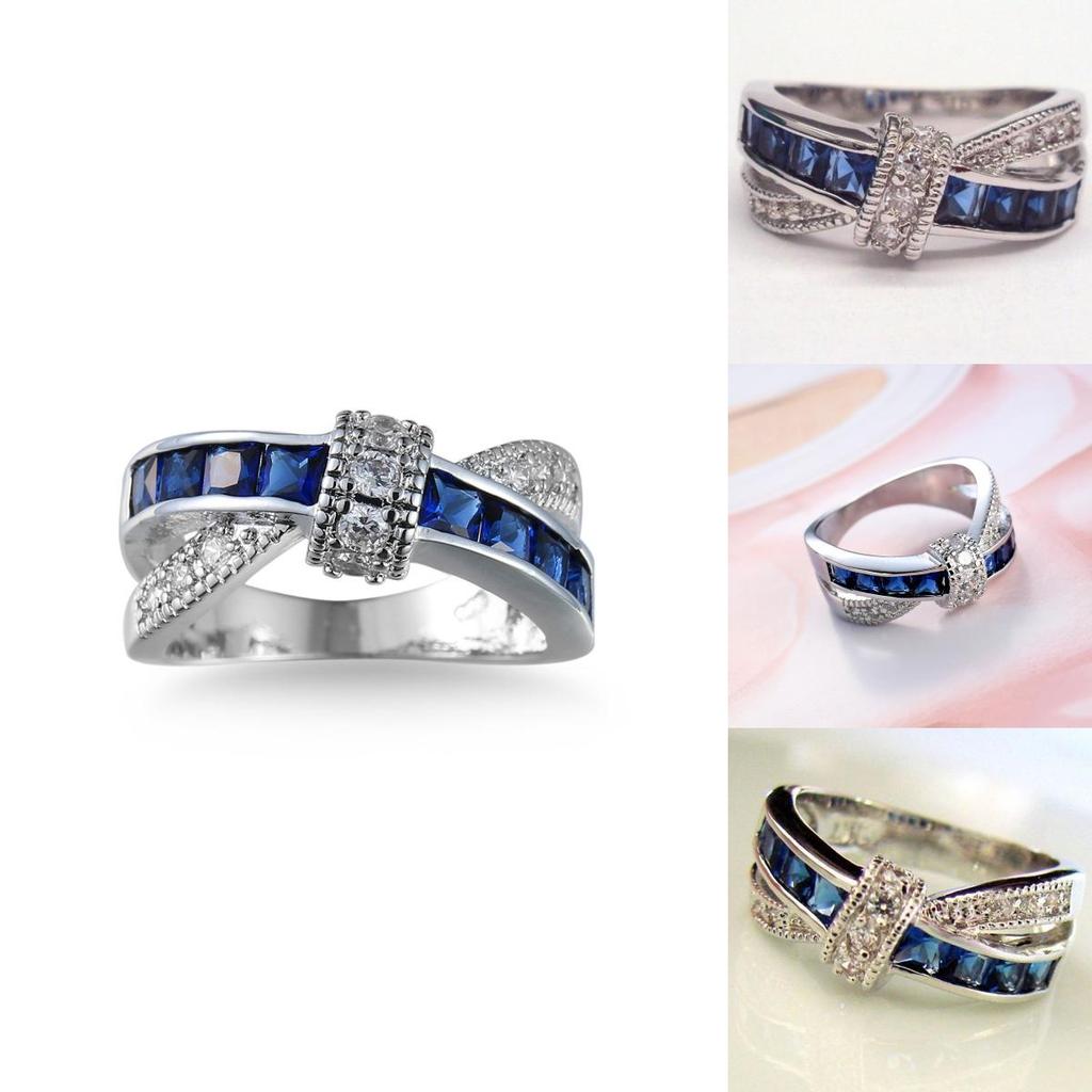 Geometric Copper Ring With Stunning Zircon Cross Design In Multiple Elegant Colors