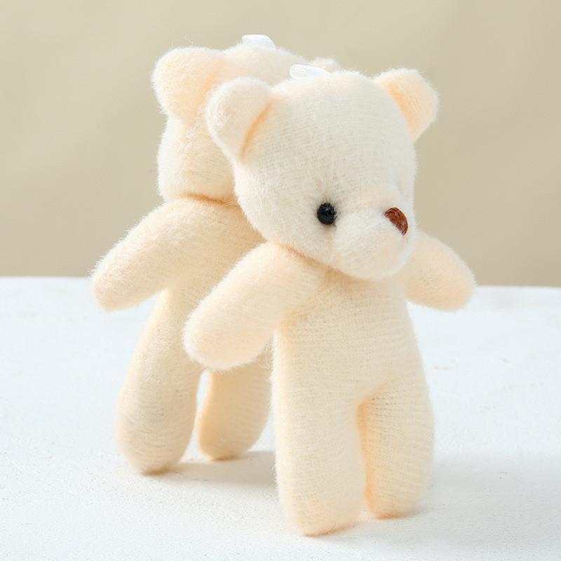 Adorable Mini Bear Plush Toy Beige Teddy Stuffed Animal Gift Cute Keychain